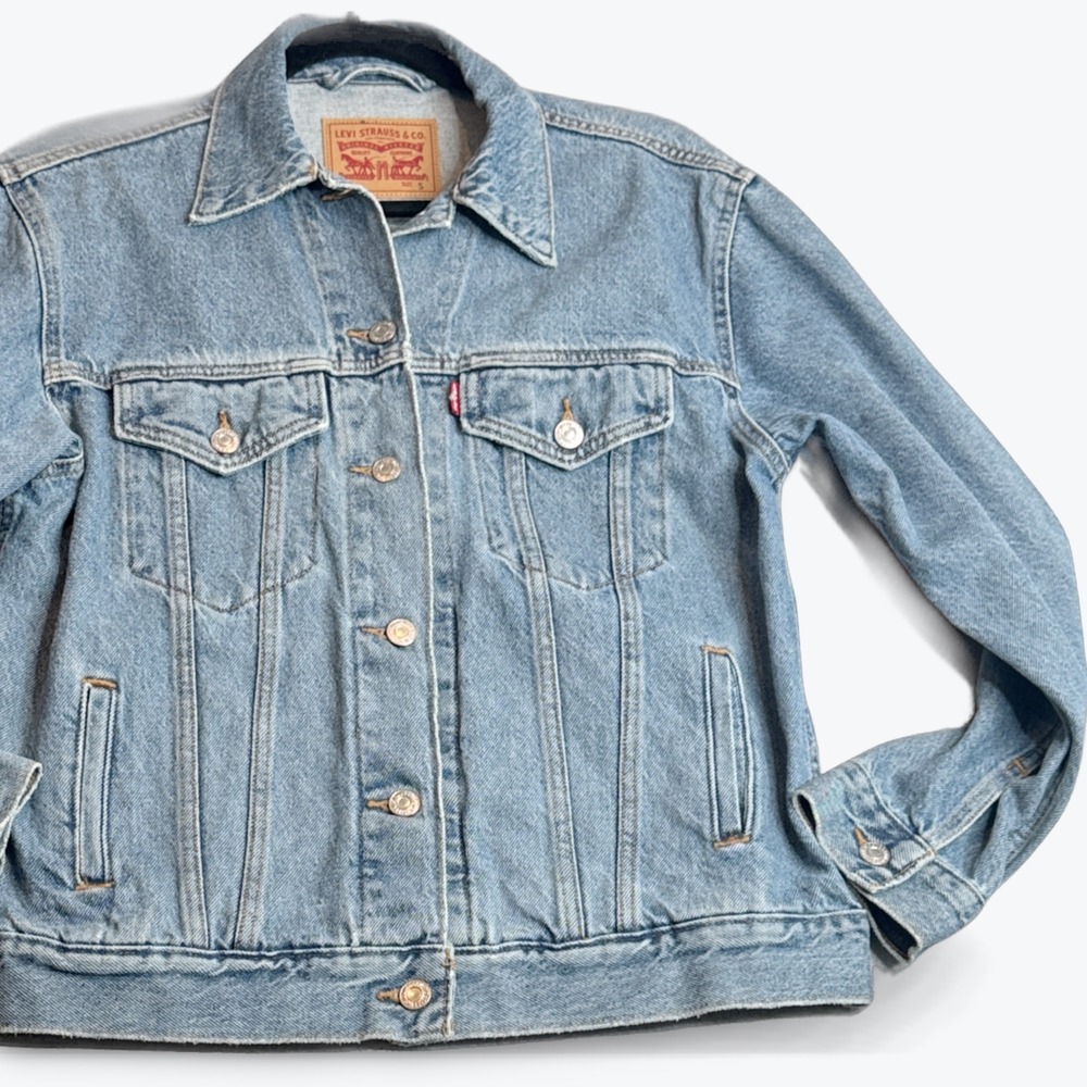 Levi's Denim Jacket Dang Girl Embroidered Light Wash‎ Women's